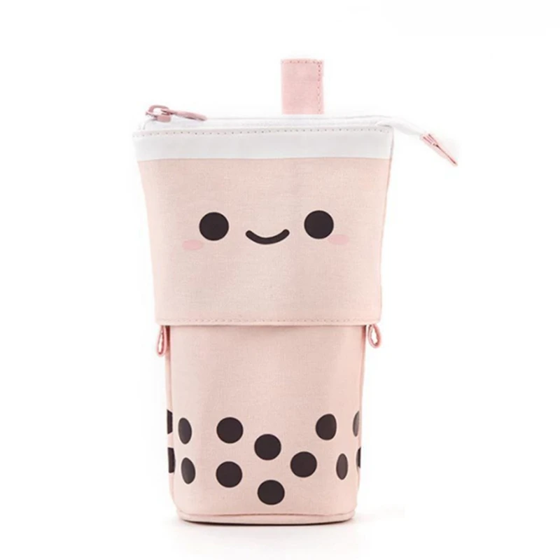 

ANGOO Standing Pencil Case Cute Telescopic Pen Holder Kawaii Stationery Pouch For Students Women Teens Girls Boys