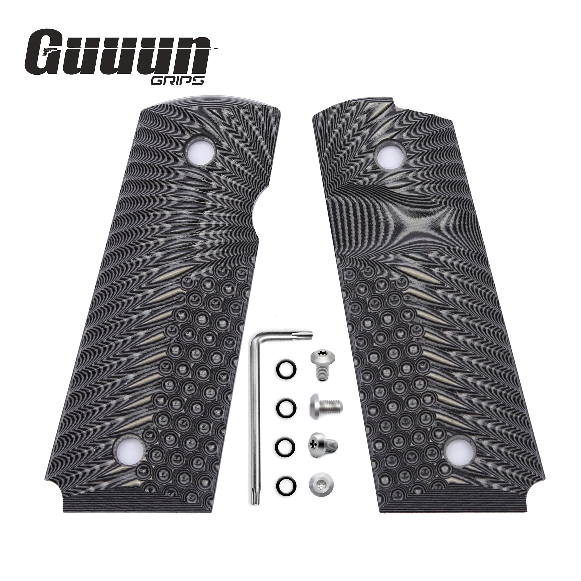 G10 Grips for 1911 Compact Officer OPS Eagle Wing Texture-9 Color Options