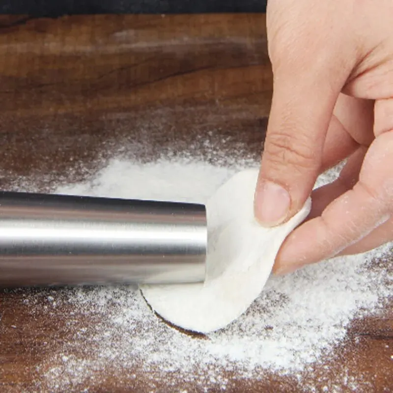 Rolling Pin Cooking Tools Kitchen Tool Stainless Steel Moisture Proof Drop Resistant Kitchen Baking Tools Non-Deformable Rolling Pin Flour Crust Press