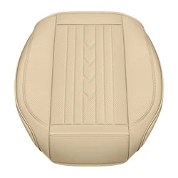 Premium Universal PU Leather Car Seat Cover - Elegant & Durable Car Accessory (Beige 1 Seat)