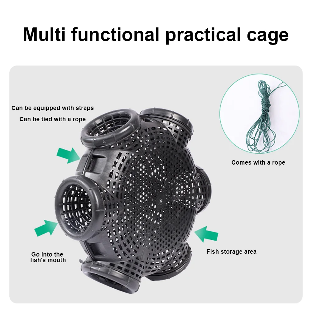 6/8 Holes Fishing Cage Crab Crayfish Shrimp Smelt Eels Traps Mesh Eel Loach Trap Fishing Accessories