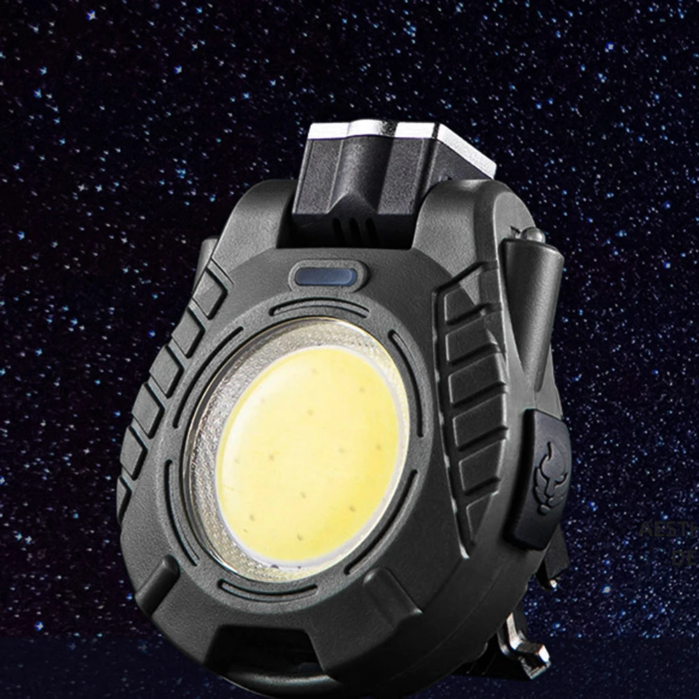 LED COB 헤드램프 작업 조명, 휴대용 미니 캠핑 헤드 라이트, 다기능 경량 플라스틱, 하이킹 낚시용 각도 조정