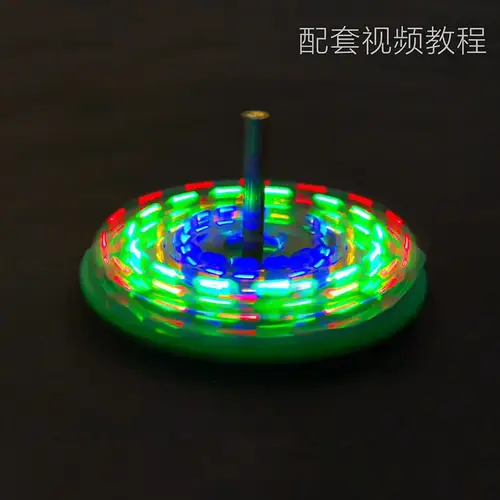 Diy Electronic Kit LED Gyro DIY Welding Kit Rotating Lantern Inline Components Diy Electronic Sodering Project(without Battery) - Image 3