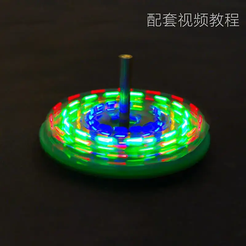 Diy Electronic Kit LED Gyro DIY Welding Kit Rotating Lantern Inline Components Diy Electronic Sodering Project(without Battery) - Image 3