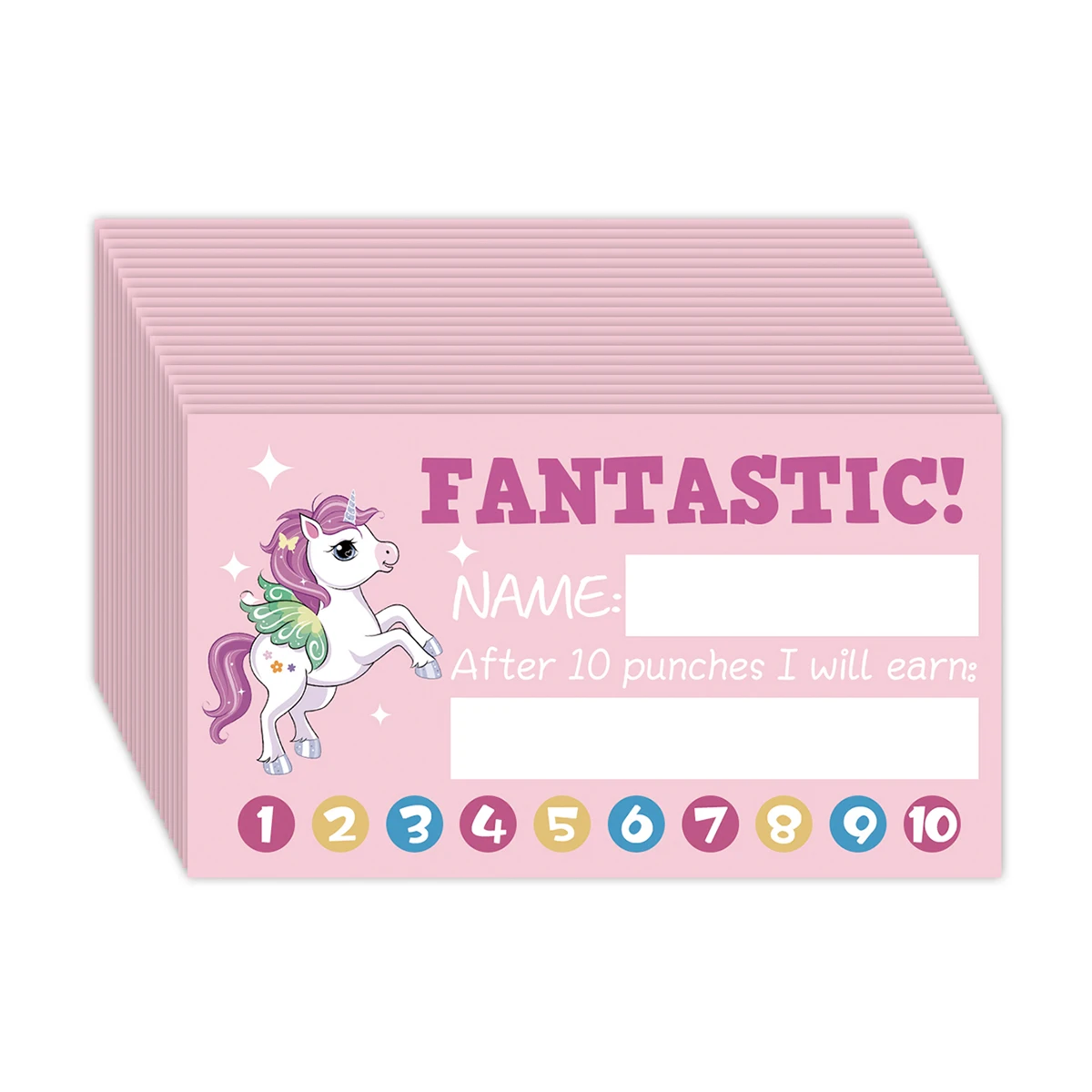 كارتون مكافأة حافز لكمة بطاقات ، مناسبة للأطفال ،...