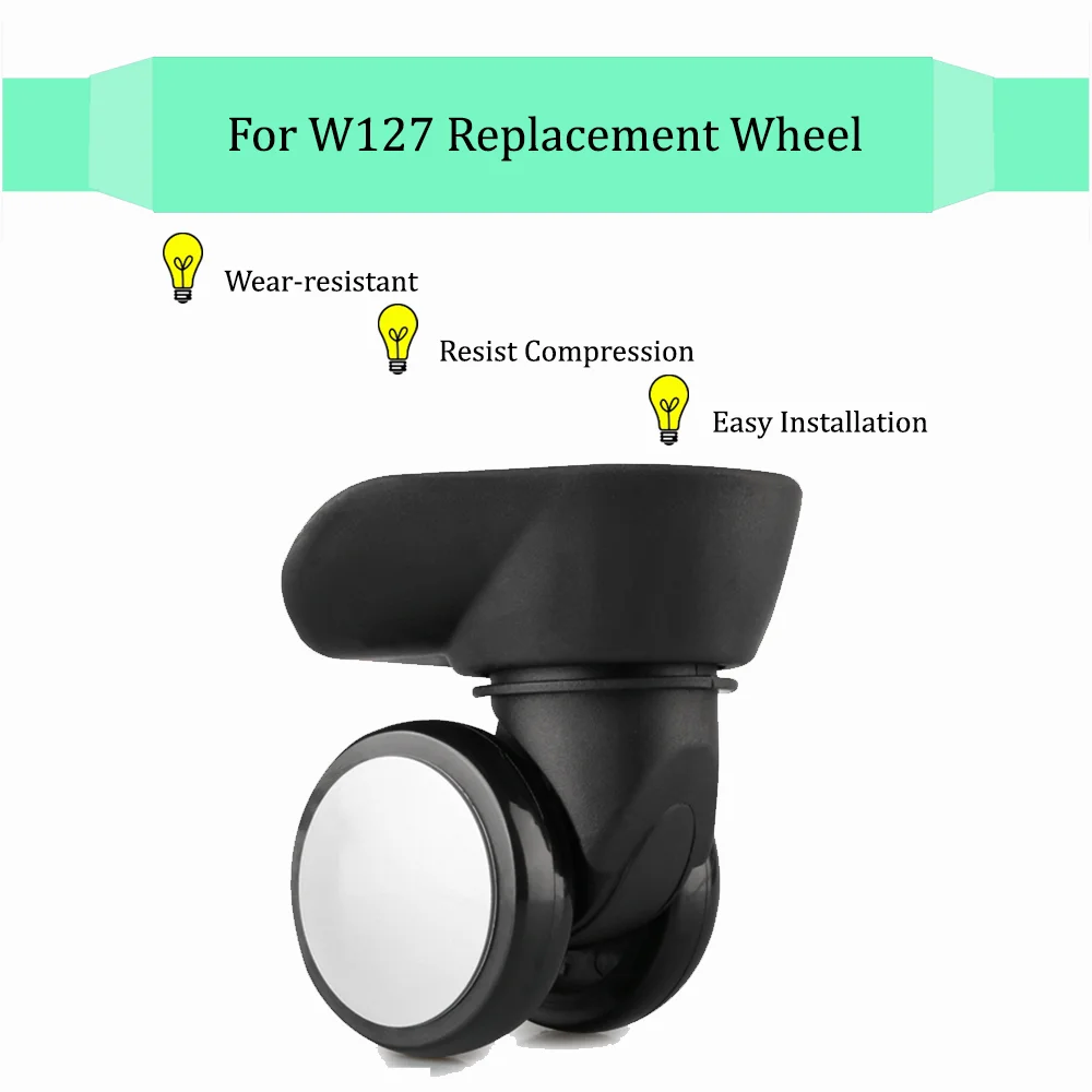 

For W127 High Load- Bearing Trolley Case Wheel Replacement Luggage Pulley Sliding Casters Slient Wear-resistant Repair