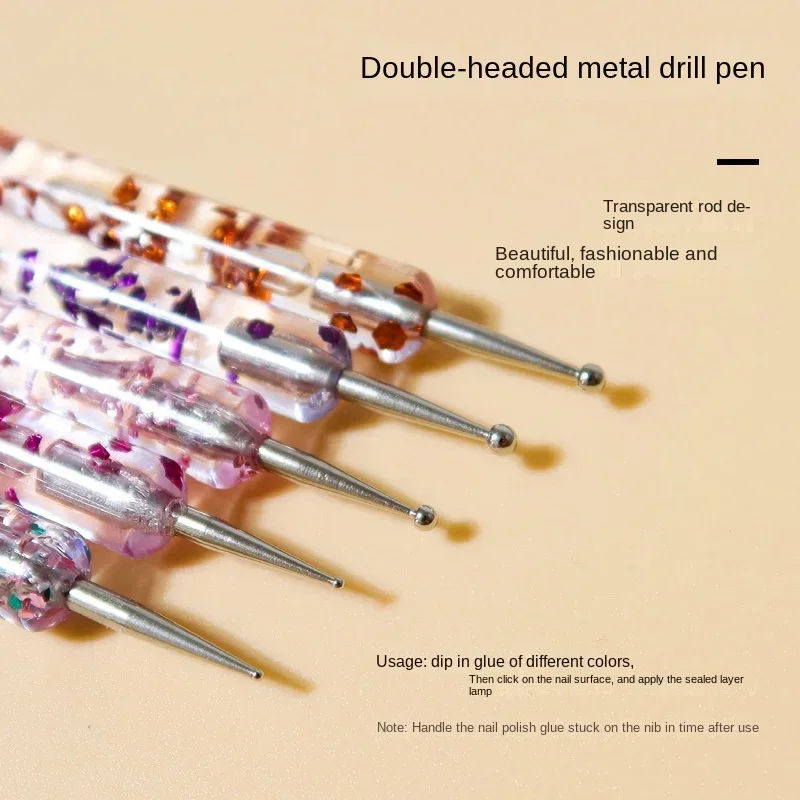Nail Art Brush Design Tip Painting Drawing Carving Dotting Pen FlatFan Liner Acrylic Gel UV Polish Tool Manicure Dotting Tools