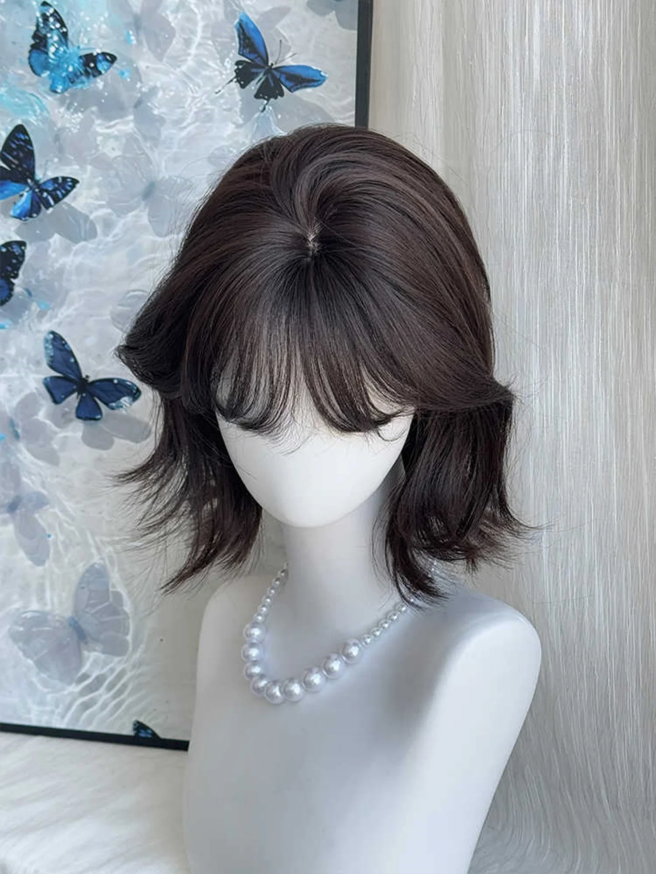 Synthetic Curly Bob Wig for Women Daily Use