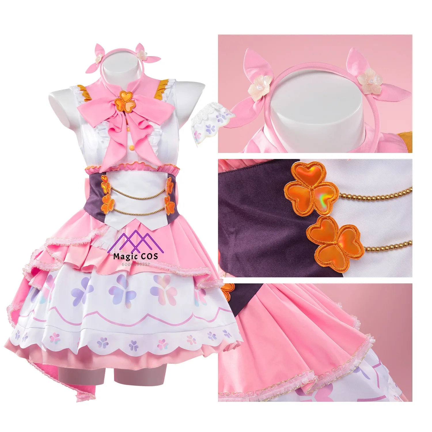 Project Sekai Movie: Kowareta Sekai To Utaenai Anime Cosplay Momoi Airi Costume Play Uniform Headdress Set Outfit Comic Con