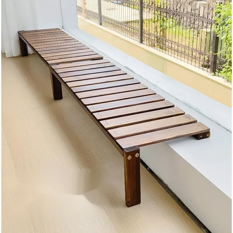 Simple Modern Plant Stand Windowsill Expanded Plant Rack, Solid Wood Floor Flower Pot Support, Stable Load-Bearing Indoor Garden