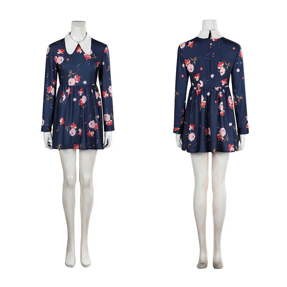 Костюм для косплея Джокера из фильма для взрослых женщин женское платье с цветами Harleyquinn сарафан с длинным рукавом женский сарафан для Хэллоуина