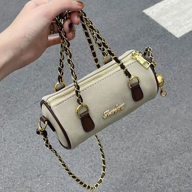 Traveasy 2022 New Trend Small Golden Ball Pillow Cylinder Bag Women Fashion  Mini Bag Ladies Shoulder Bag Crossbody Bag Handbags - Shoulder Bags -  AliExpress