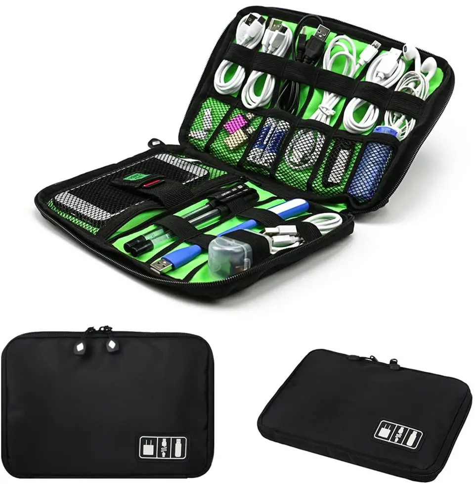 Cable Organizer Storage Bag System Kit Case USB Data Cable Earphone Wire Pen Power Bank SD Card Digital Gadget Device Travel Bag