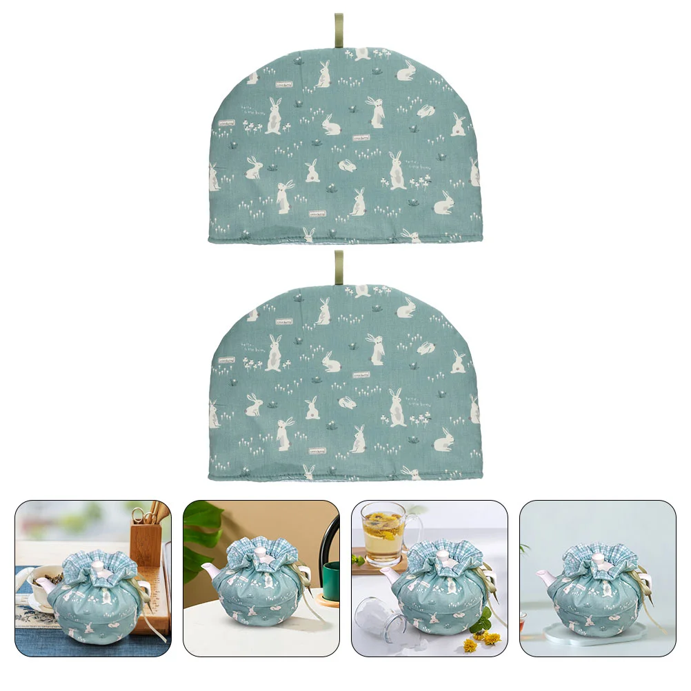 

2 Pcs Teapot Insulation Cover Cosy Anti-scald Kettle Lid Insulated Cotton Dust Cozy Travel Teapots