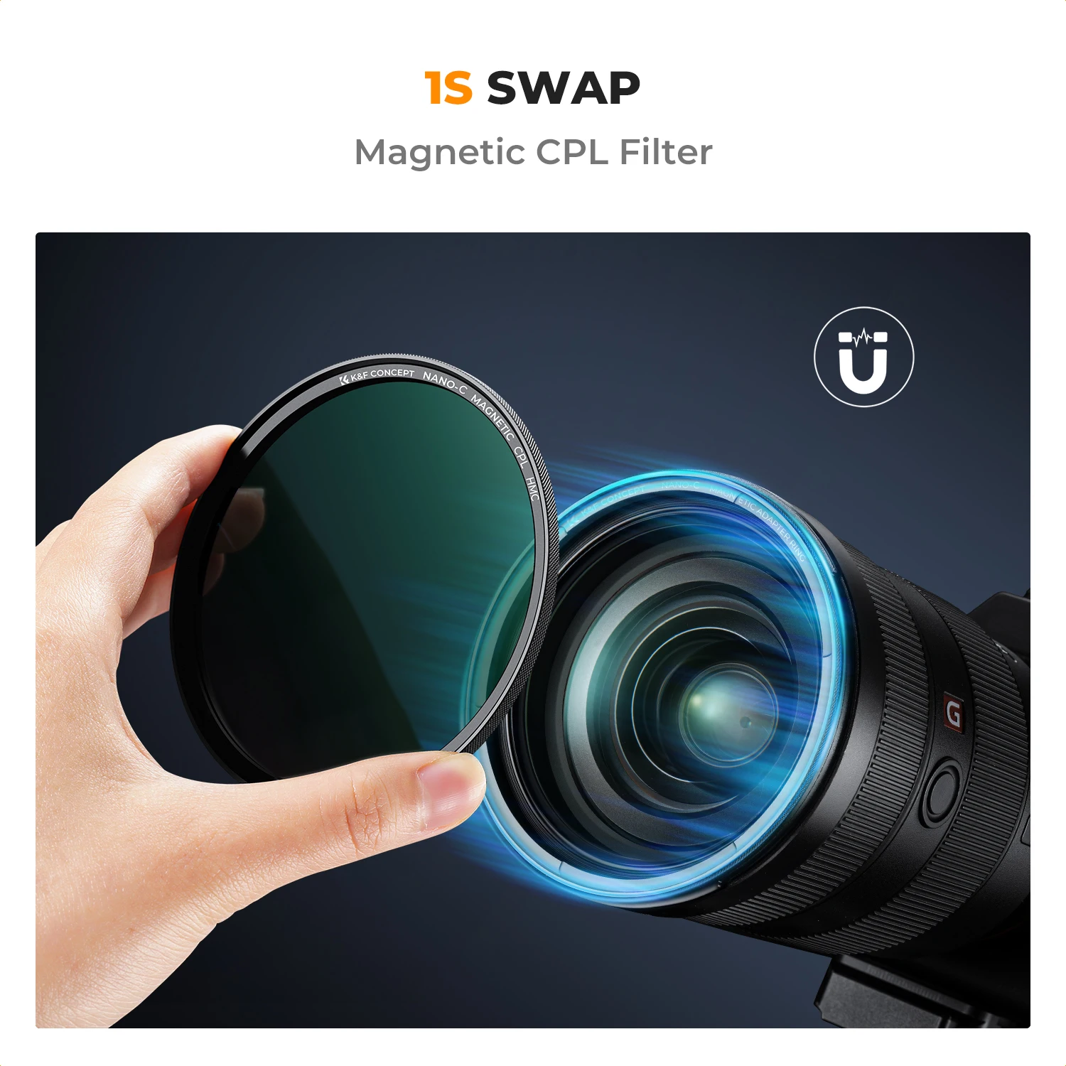 Camera Lens Filter Circular Polarizer Filter Nano-C Magnetic 49mm 52mm 58mm 67mm 72mm 77mm 82mm 18-Layer Coatings K&F Concept camera lens filter,circular polarizing filter,photography filter