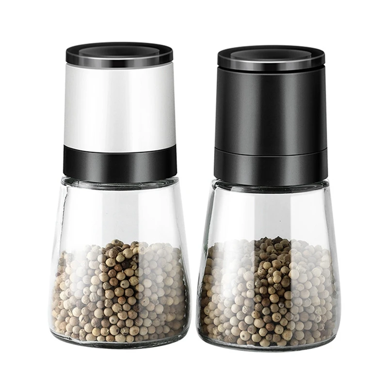 Manual Salt Pepper Grinder Transparent Glass Grinder Peppercorn Seasoning Bottle Kitchen Gadgets