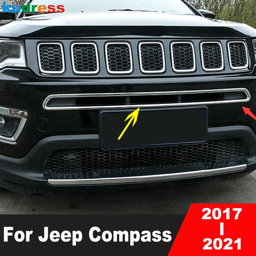 Front-Center-Grille-Grills-Cover-Trim-Para-Jeep-Compass-2017-2020-2021