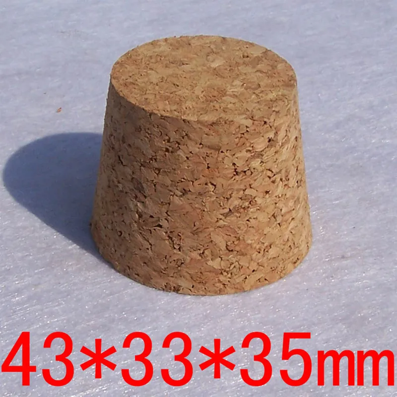 43*33*35mm Lab Wooden Corks Test Tube Stoppers Tea Jar Cover Wine Glass Bottle Plugs for School Experiment or household