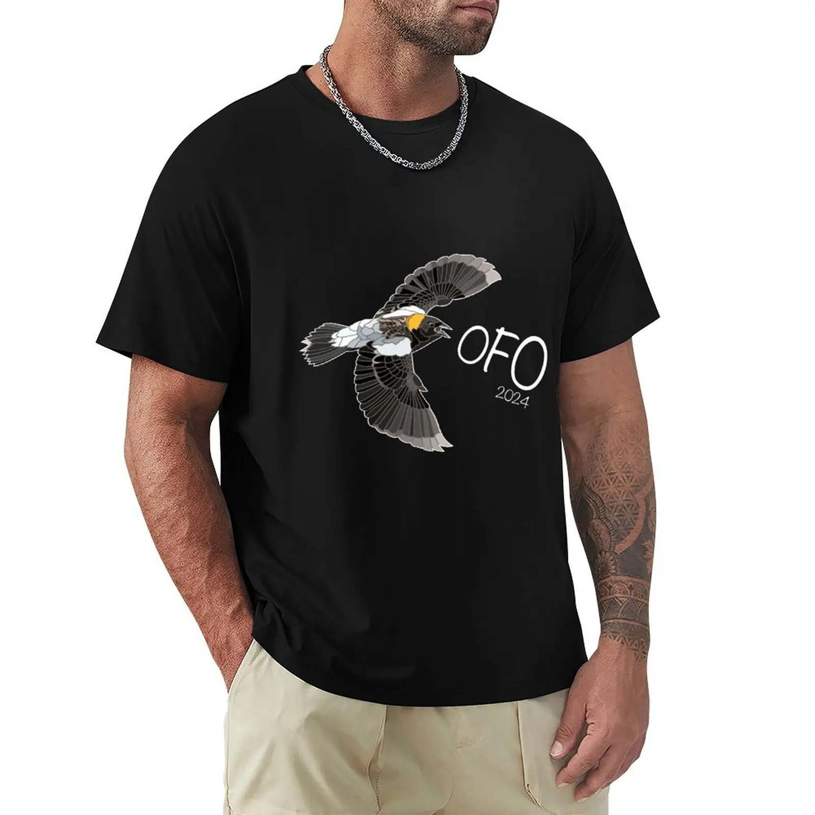 

OFO Bird of the Year - Bobolink for dark backgrounds T-Shirt hippie clothes aesthetic clothes graphics sweat shirts, men