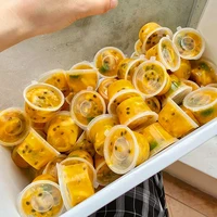 50Pcs 25ml Plastic Takeaway Sauce Cup Containers Food Box With Hinged Lids Pigment Paint Box Palette Disposable Box 2