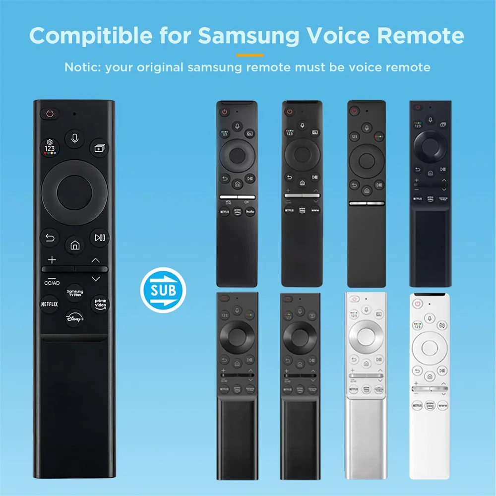 BN59-01385A 교체 음성 리모컨, 삼성 네오 QLED UHD HDR FHD 4K 8K 스마트 TV 2019-2022 (태양광 기능 없음)
