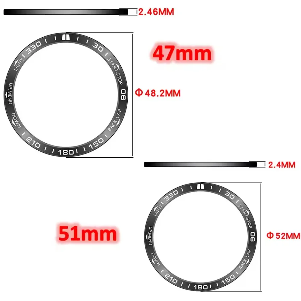 Sleek Metal Bezel Ring with Time/Speed Scale - Premium Protective Frame Bumper
