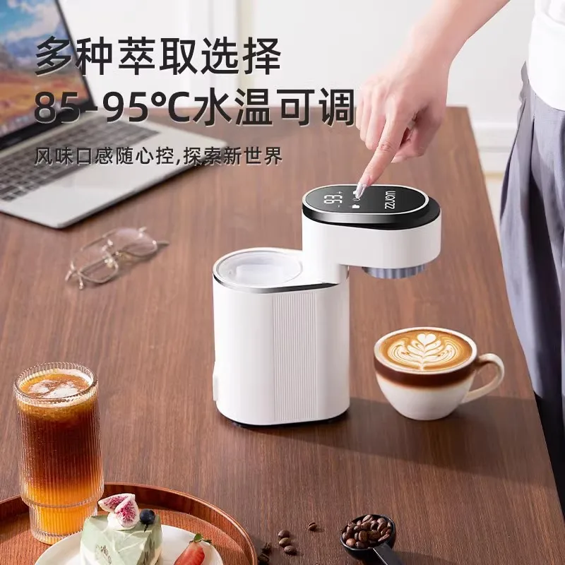600w 150ml 15Bar Portable Mini Semi Automatic Italian Coffee Maker Machine Pre Soaking Cold Hot Extraction 11gear Adjustment