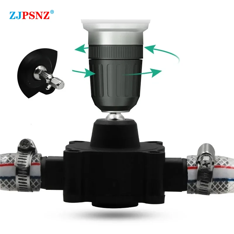 Electric Drill Pump Portable Mini Diesel Oil Fluid Water Hand Self-priming Liquid Transfer Home Garden Outdoor