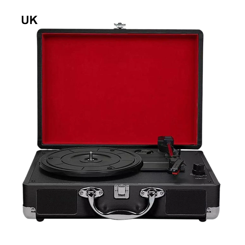 Retro Vinyl Record Player Bluetooth-Compatible Turntable Record Player 33/45/78RPM Vintage Gramophone for Home Decoration