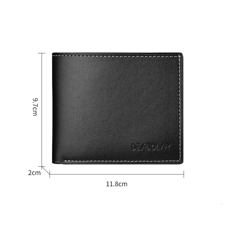 Purdored 1 Pc Fashion Men Card Holder Pu Leather Business Card Wallet