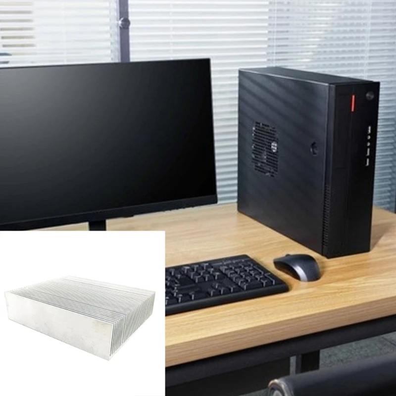 방열판, 고성능 LED 조명 트랜지스터 반도체 장치용 알루미늄 방열판 1개, 150x130x38mm