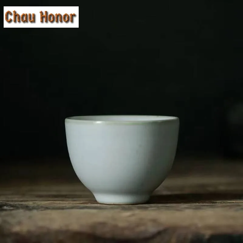 2pc/lot Kungfu Tea Set Tea Cup Master Cup Single Cup Household Small Teaup Ceramic Rough Pottery Creative Smelling Cup Bowl 45ml