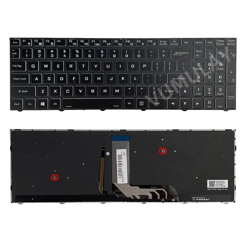 Клавиатура с RGB-подсветкой для Clevo NH50AC NH50AF1 NH50DP NH55DCQ DPQ NH57 NH57ADS NH58 NH58AC Thunderobot 911MT 911MT-B60 911ME