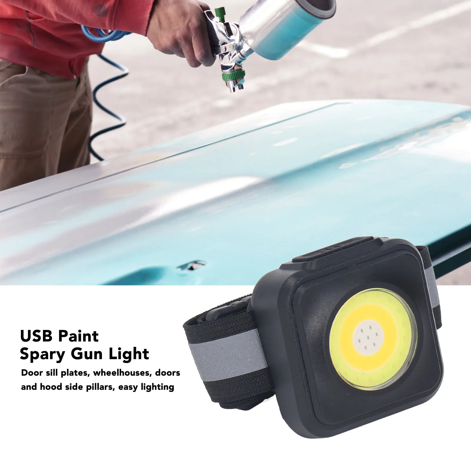 Car Spary Gun Light Portable Paint Spary Gun Light Practical USB Car Automotive Spray Paint for Garage