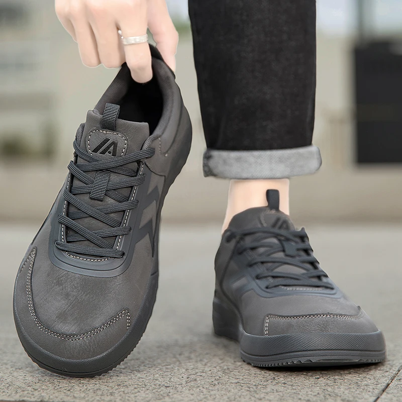 New 2025 Men's Wide Warm Fur Walking Sneakers for Winter Hiking Athletics Large Size Barefoot Casual Outdoor Shoes 6
