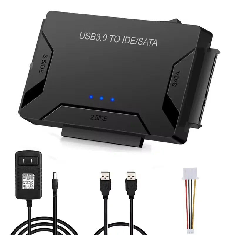 SATA/IDE to USB 3.0 Adapter Hard Drive Adapter Cable Converter For 2.5/3.5 Inch SATA and IDE HDD Support 6TB For PC Macbook