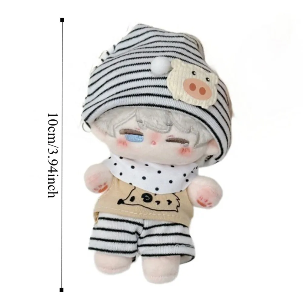 1 set Sleepwear 10cm Cotton Doll Clothes Star Hat Night Dress Cotton Doll's Clothes Set Mini Cute 10cm Doll Clothes