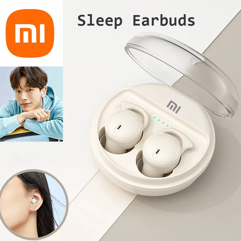 Słuchawki douszne Xiaomi Bluetooth5.3 do spania ENC słuchawki bezprzewodowe Mini wodoodporne Stereo niewidzialne wodoodporne słuchawki do spania bocznego