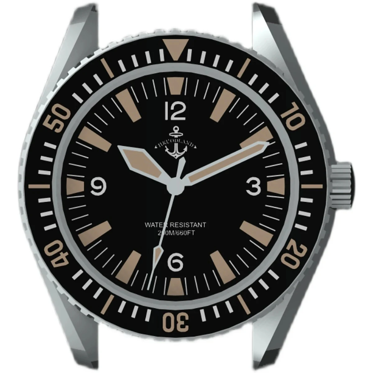 2024 Hruodland New Retro Sports Men watch NH35 Automatic Mechanical Stainless Steel Brown Leather Diving Wristwatch reloj hombre