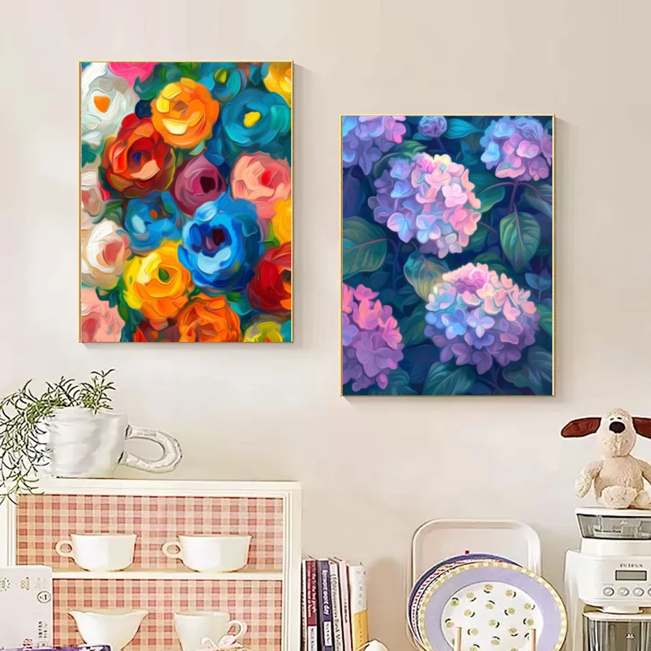 RUOPOTY-Coloring By Numbers Painting Flowers Pictures By Numbers Diy Crafts Adults Crafts Acrylic Paints Framed Wall Art Modern