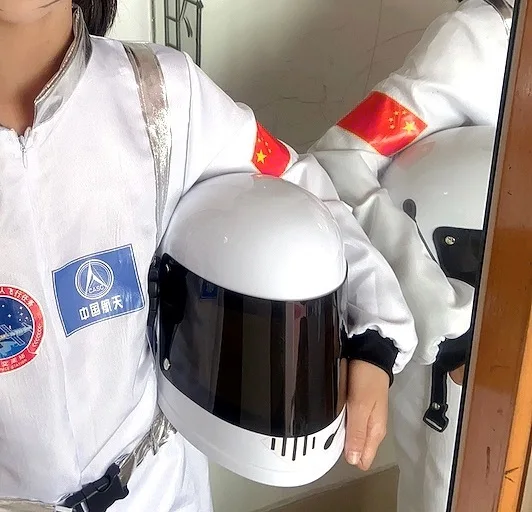 Disfraz de astronauta con casco móvil para niños, traje de piloto con  visera móvil, Cosplay de Halloween xuanjing unisex
