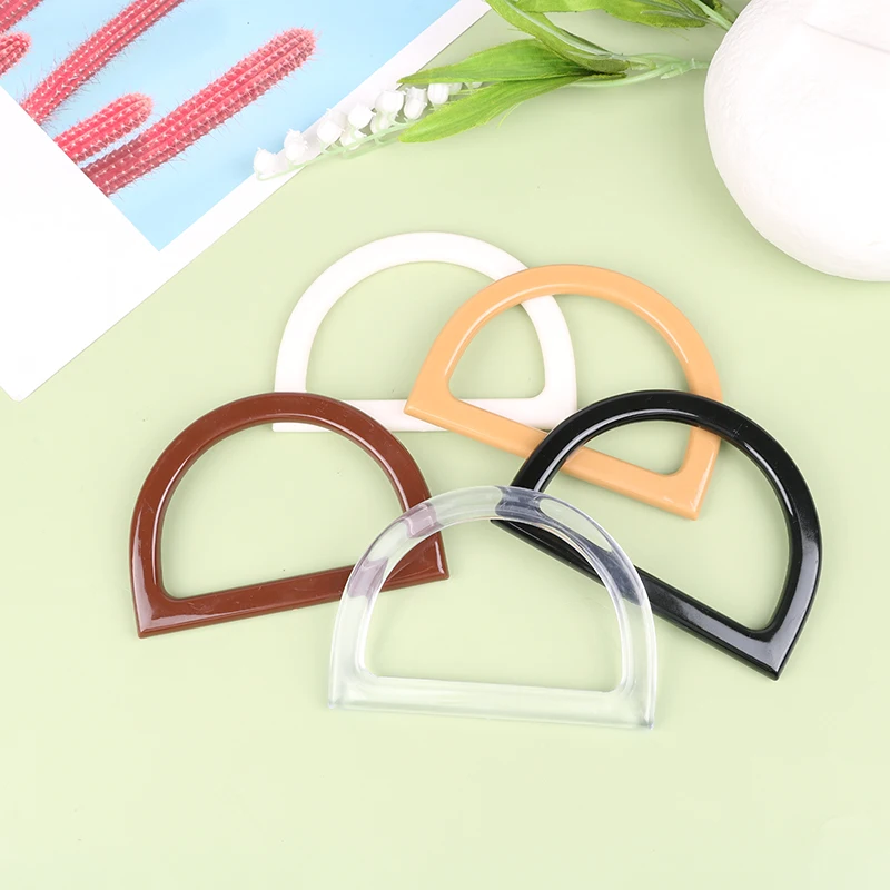 D-shaped Wooden Bag Handle Resin Ring Bag Handles Replacement Purse Luggage Handcrafted Accessories Woven Bag Handle
