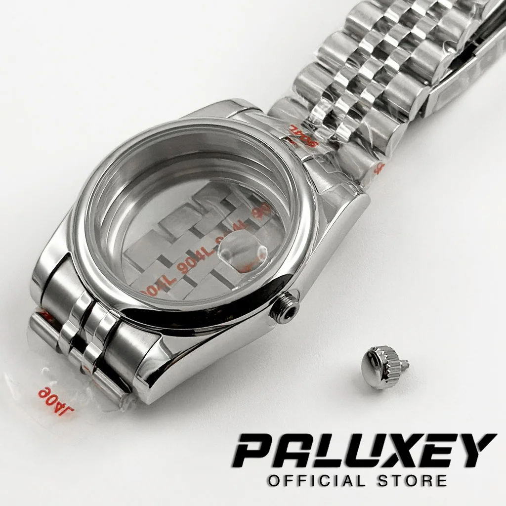 Elegant Smooth Polished Bezel Watch Case with Sapphire Crystal and Jubilee Bracelet, 36MM/40MM