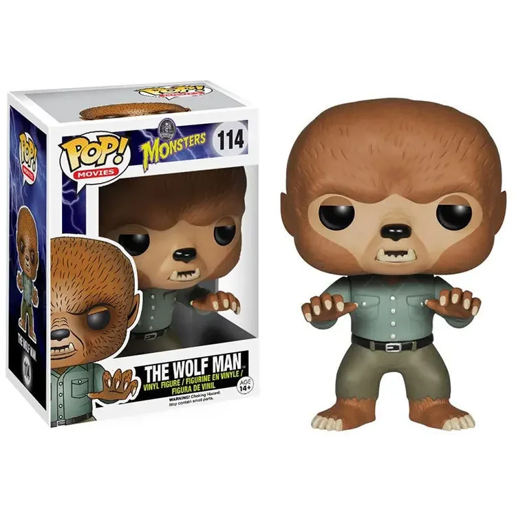 thumbnail image 4 of FUNKO POP Monsters Dracula 111 113 Wolfman 114 Mummy 115 Mutant 118 Colección de figuras de acción Edición limitada Modelo Juguetes para regalo, 4 of 5