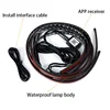 SEAMETAL Car Flexible Underglow Strip Light LED Underbody Remote APP Control RGB Neon Lights Atmosphere Lamp for Auto Decoration 4