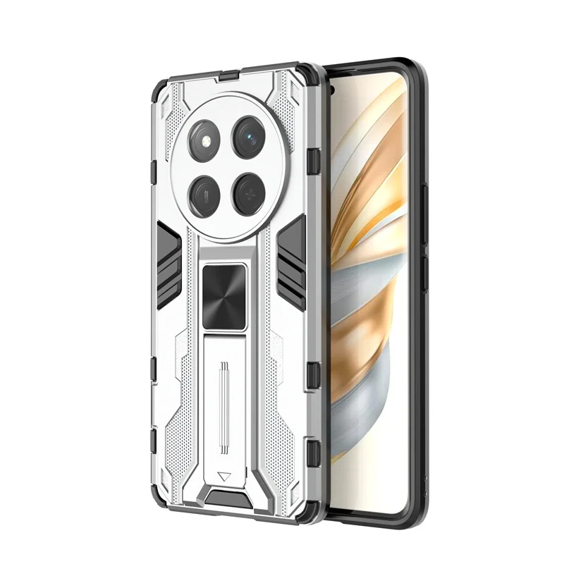 Shockproof Armor Phone Case with Magnetic Holder and Stand – Durable Hard PC Back Cover