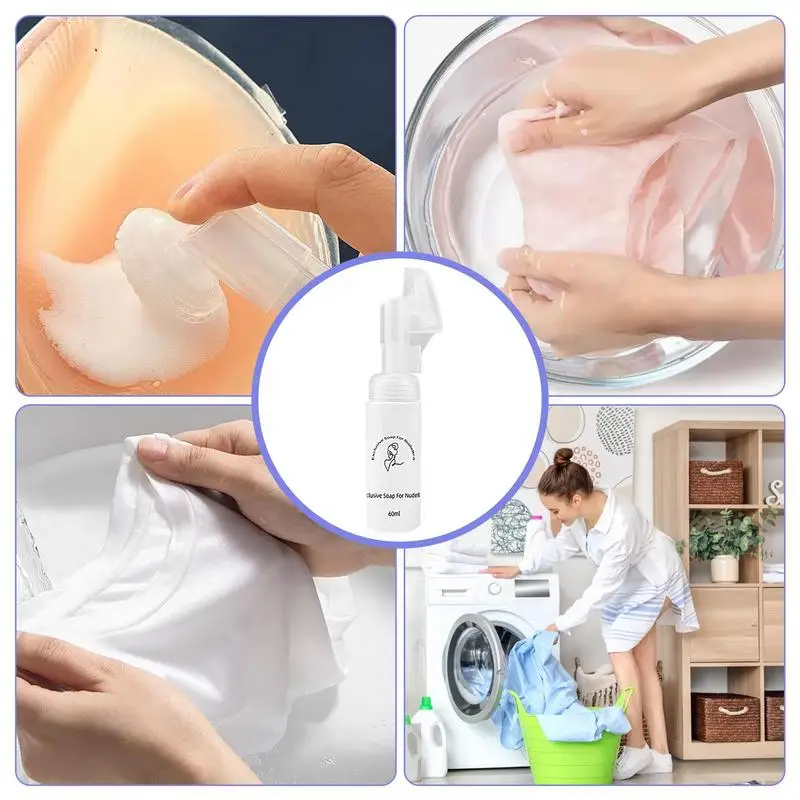 Delicate Laundry Detergent 60ml Rich Foam Laundry Detergent Handwash Feminine Wash Multifunctional Gentle Underwear Cleaner With