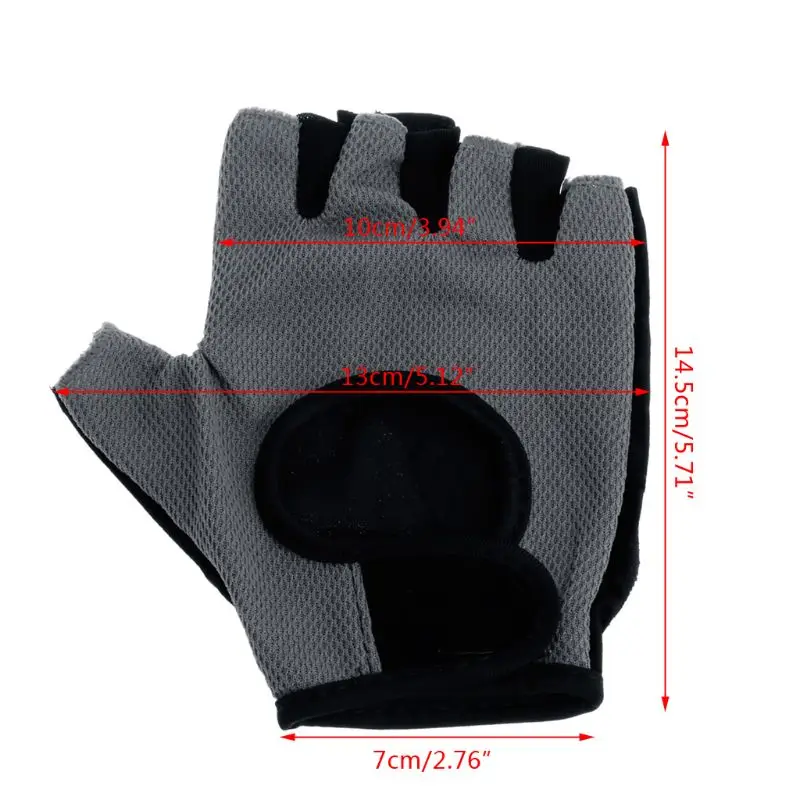 

Sport mesh moitié-doigt gants haltérophilie musculation d'exercice formation