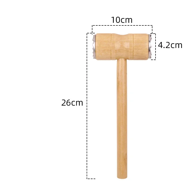 Creative Wood Meat Tenderizer Knock-sided for Steak Pork Kitchen Tools wood meat tenderizer