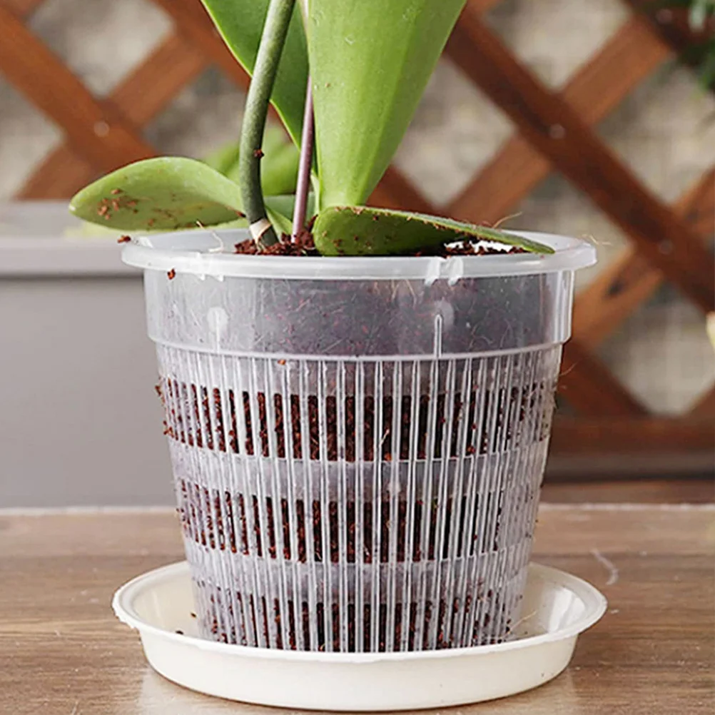 

6 Pcs Phalaenopsis Root Control Pot Plant Plastic Planters Officinale Flower Pp Orchids